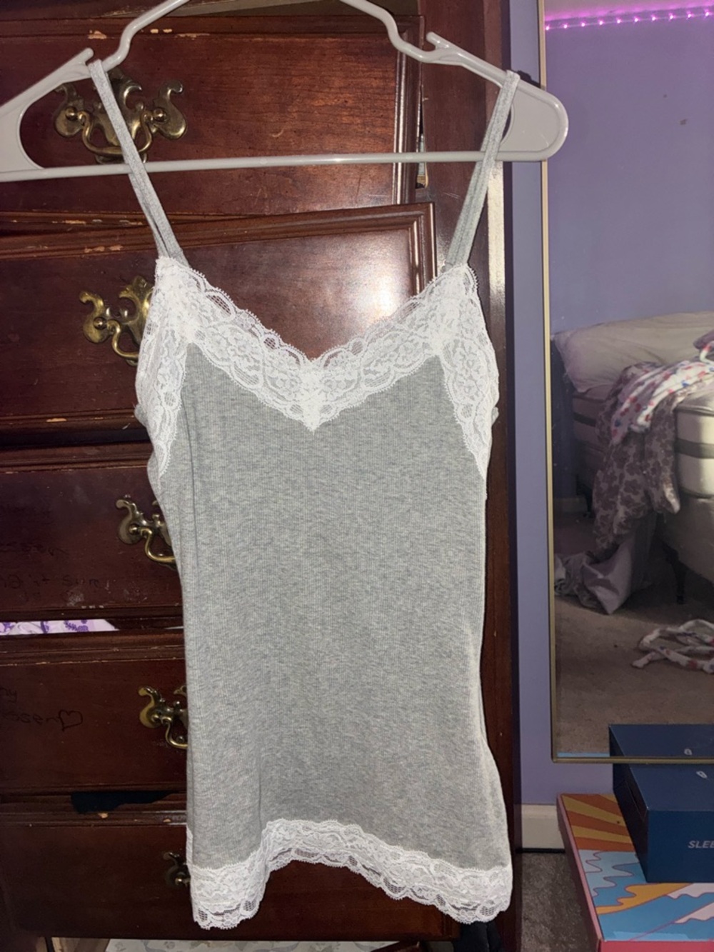 Grey laced Hollister cami